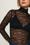 Melina Lace Bodysuit in Black
