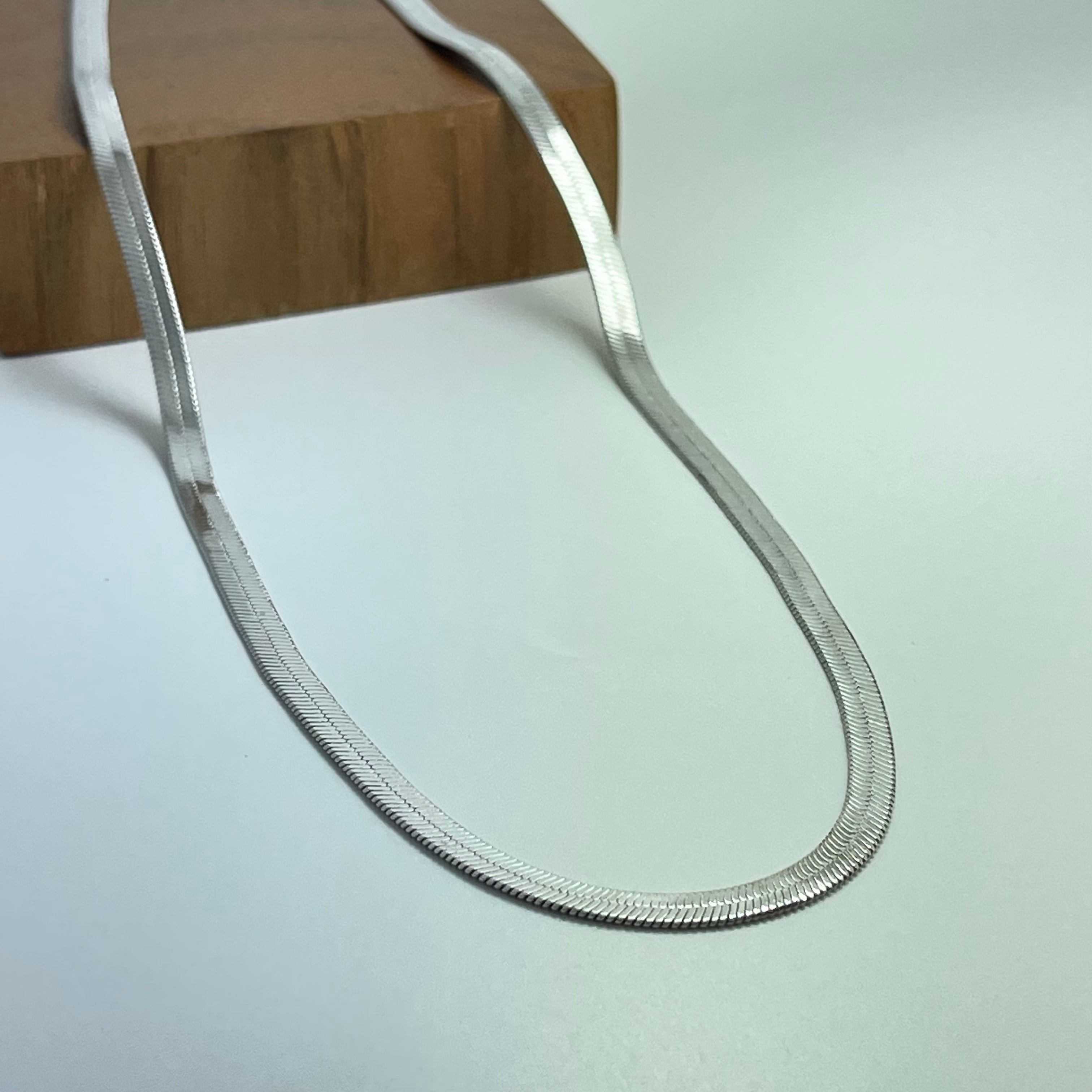 Snake Necklace in Silver