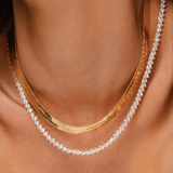 Snake Choker Necklace 6MM in 18K Gold