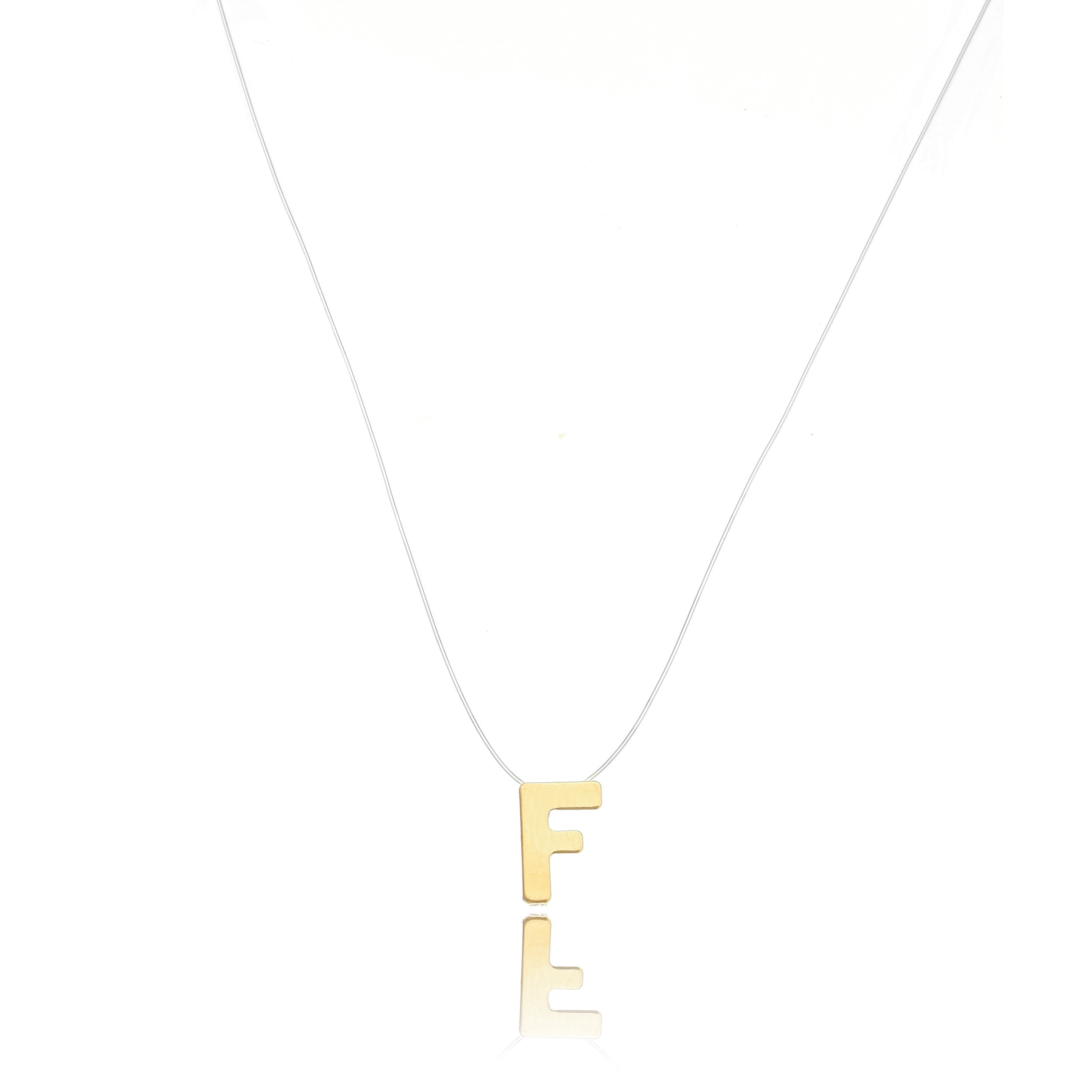 Invisible Floating Initial Choker Necklace