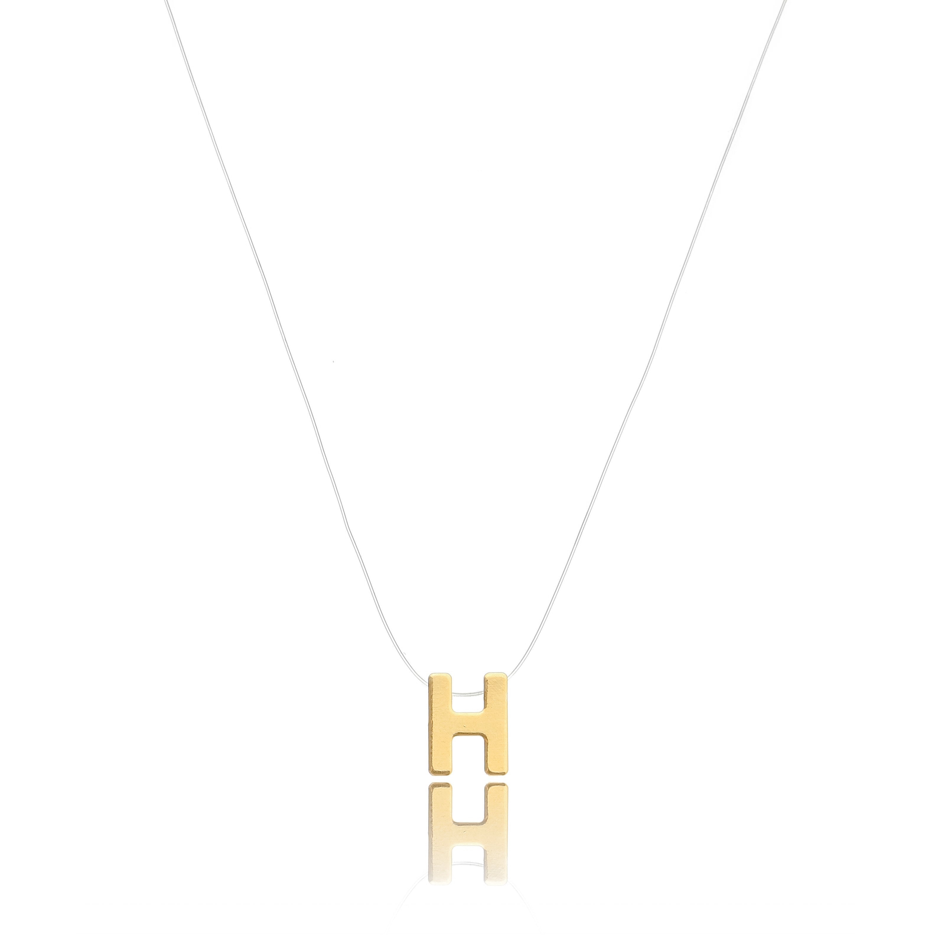 Invisible Floating Initial Choker Necklace