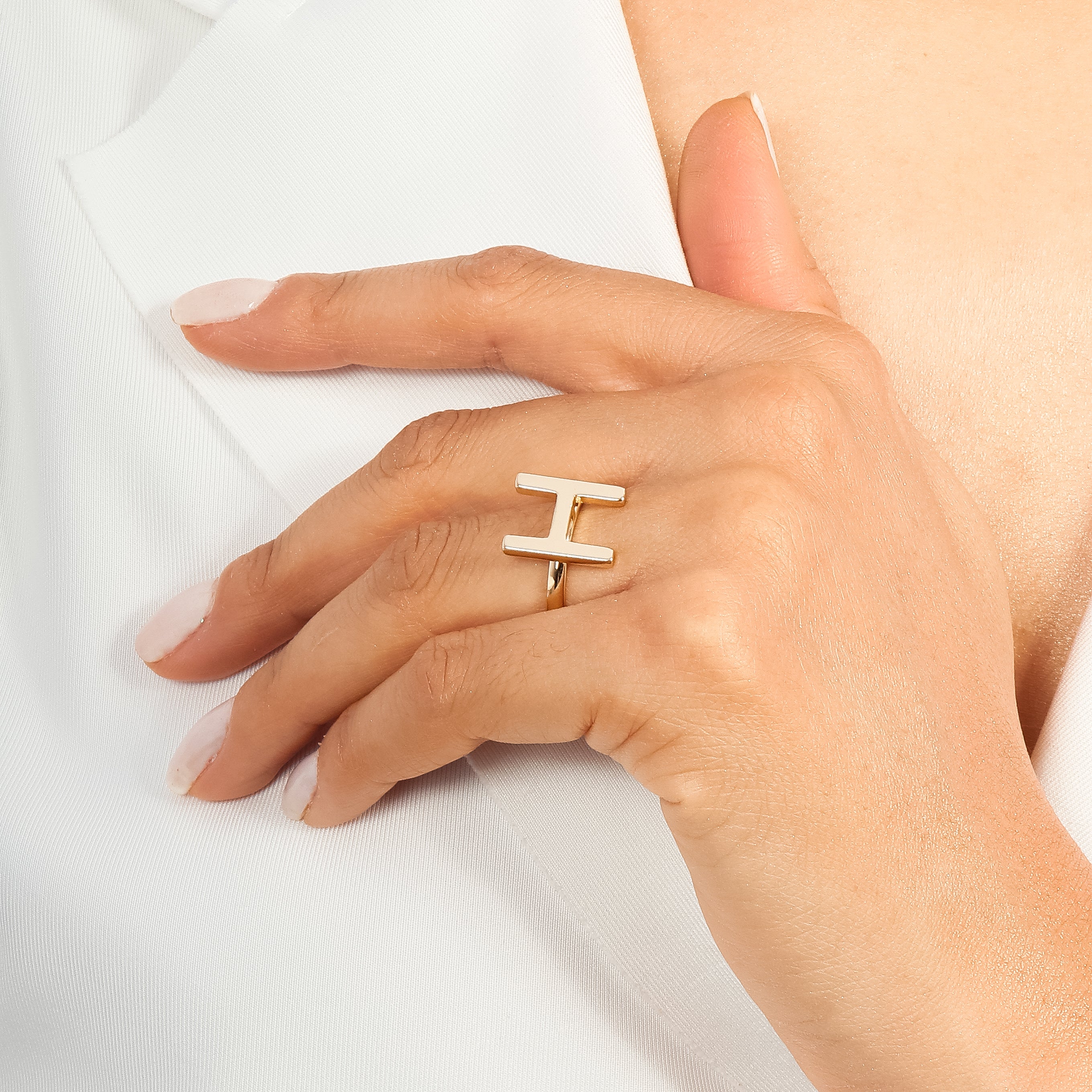 Initial Ring in 18k Gold Plated