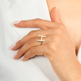 Initial Ring in 18k Gold Plated