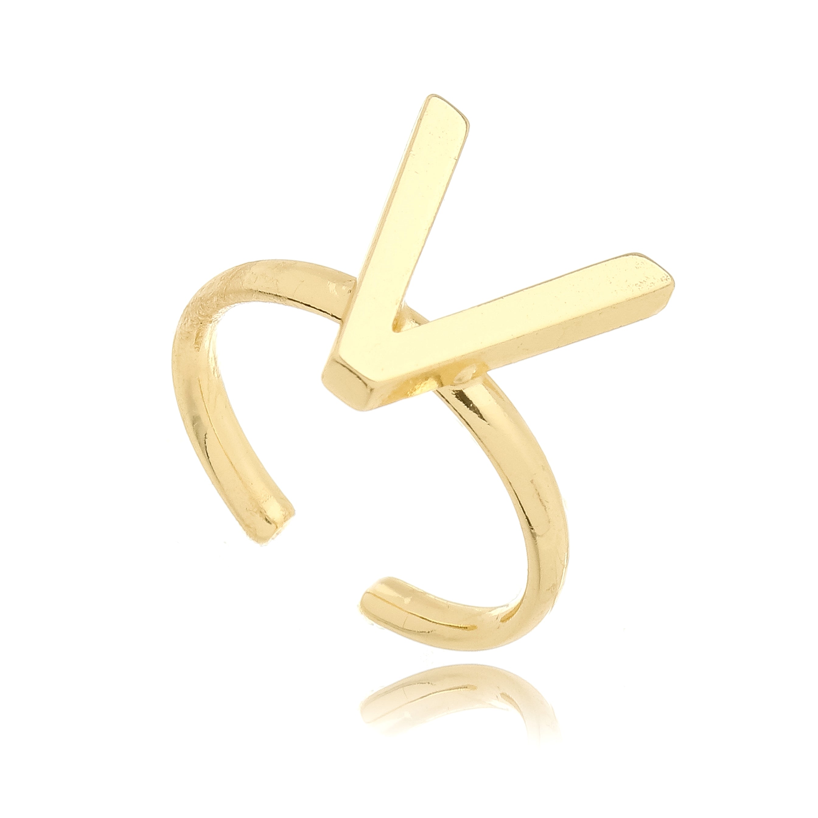 Initial Ring in 18k Gold Plated