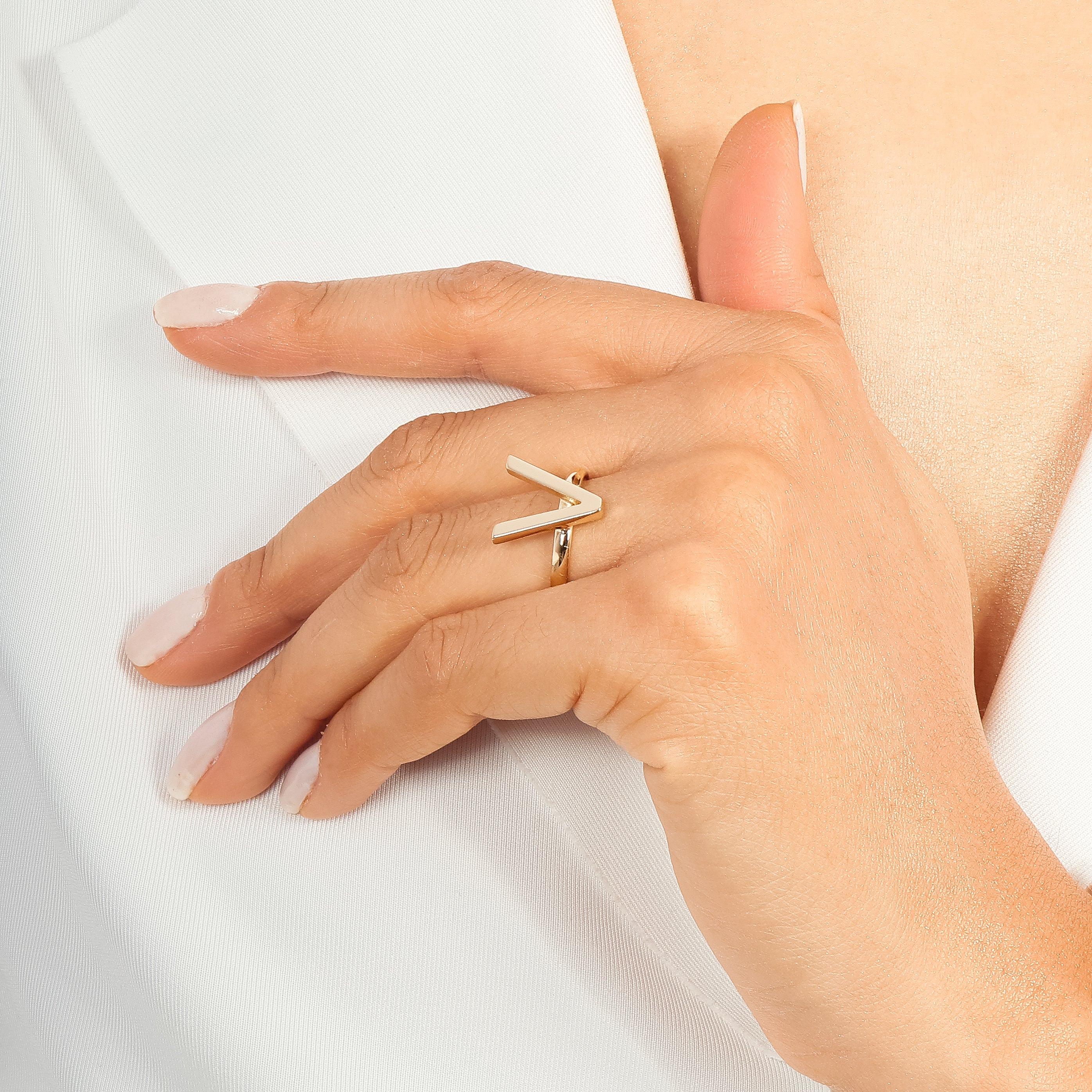 Initial Ring in 18k Gold Plated