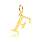 Large Name Initial Pendant 18k Gold Plated
