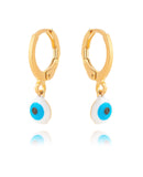 Drop Evil Eye Sleepers in 18k Gold Plated