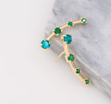 Ear Cuff Studded Tourmaline Earring