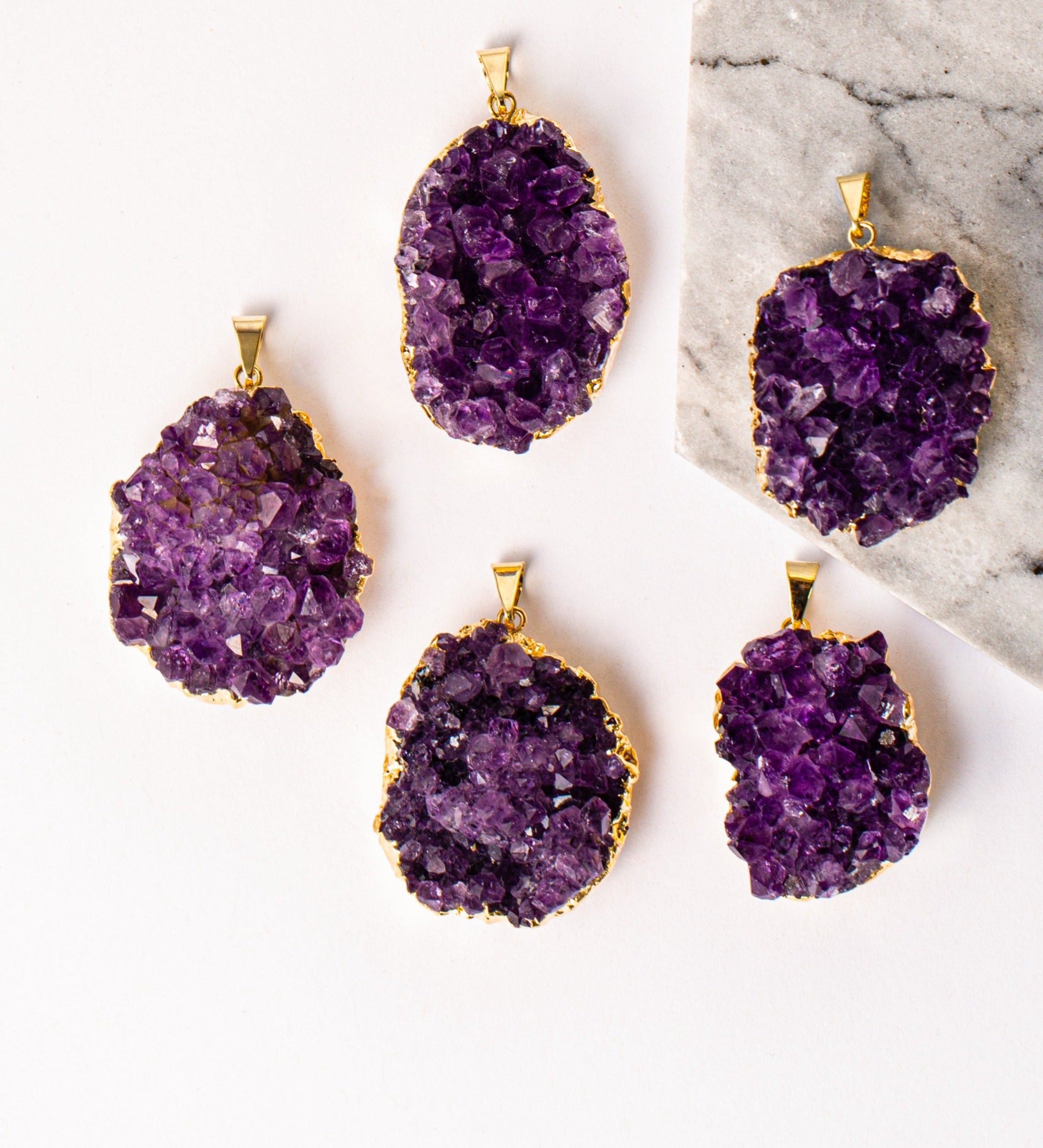 Amethyst Druze Pendant