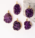 Amethyst Druze Pendant