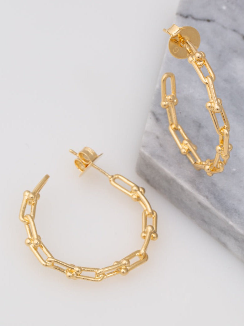Tiffany Insp. HardWear Hoops Earring in 18k Gold