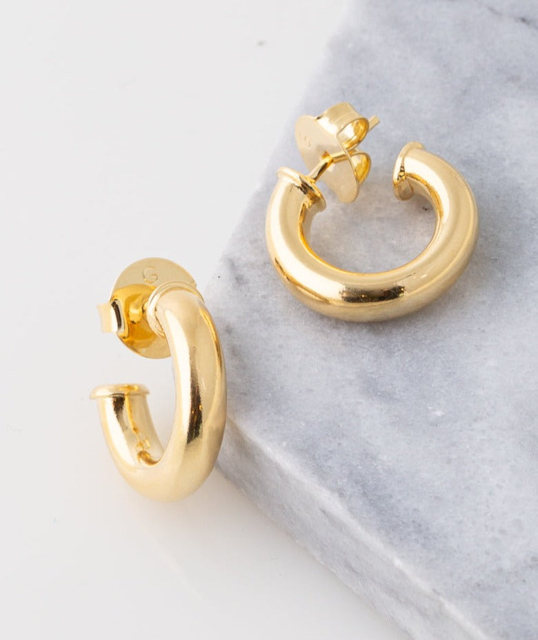 Amelia Hoops Earrings in Gold