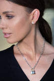 Gold and Silver Padlock Pendant