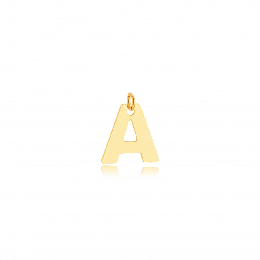 Small Name Initial Pendant 18k Gold Plated