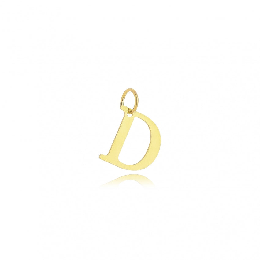 Large Name Initial Pendant 18k Gold Plated
