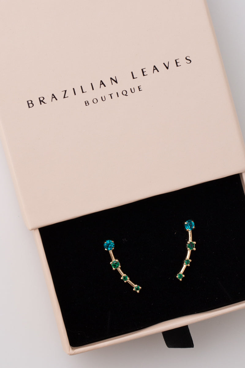 Ear Cuff Studded Tourmaline Earring