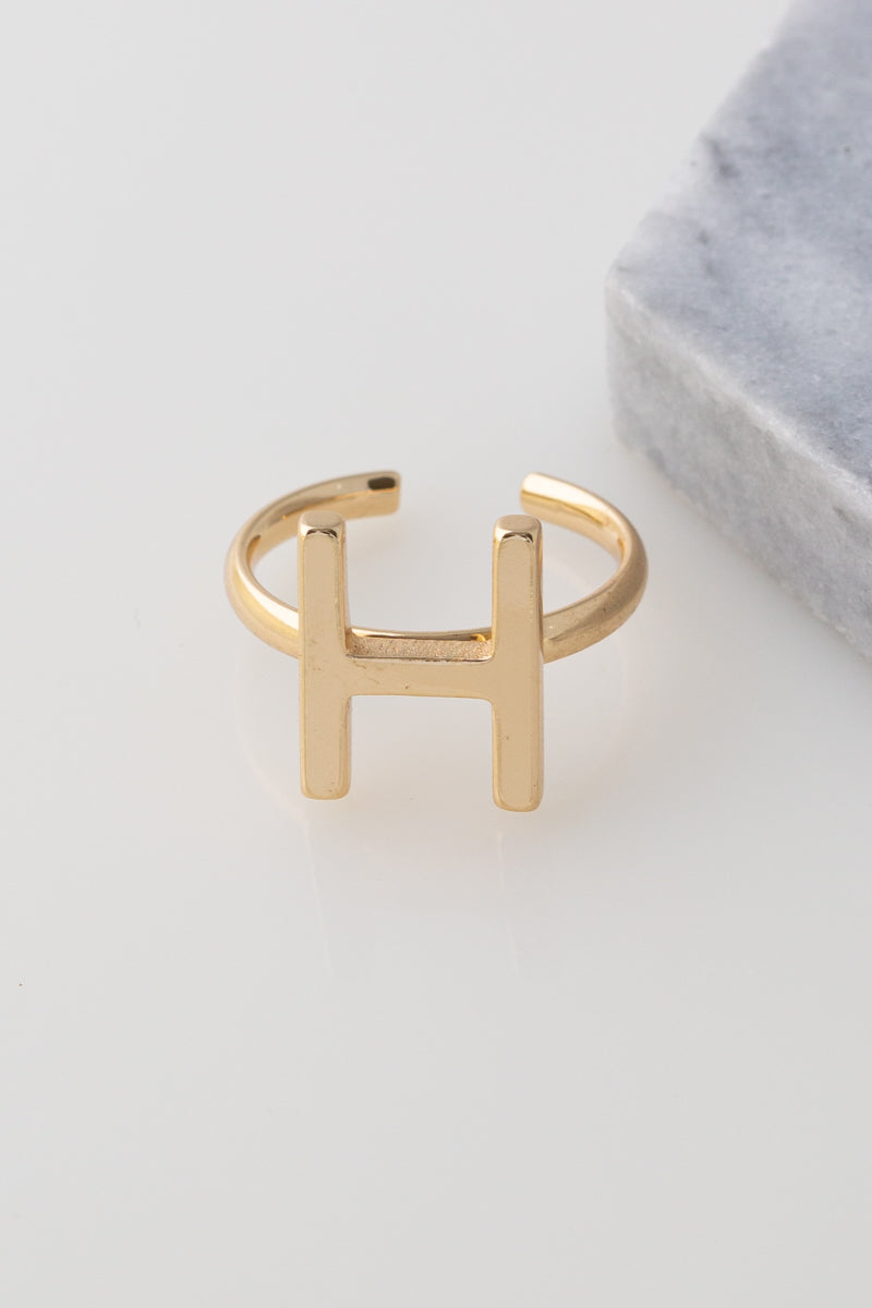 Initial Ring in 18k Gold Plated