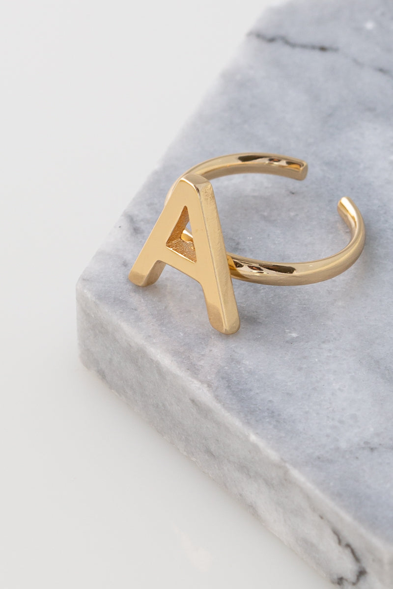 Initial Ring in 18k Gold Plated