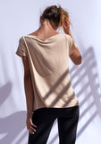 V-Neck Active Short Sleeve Tee - Nude