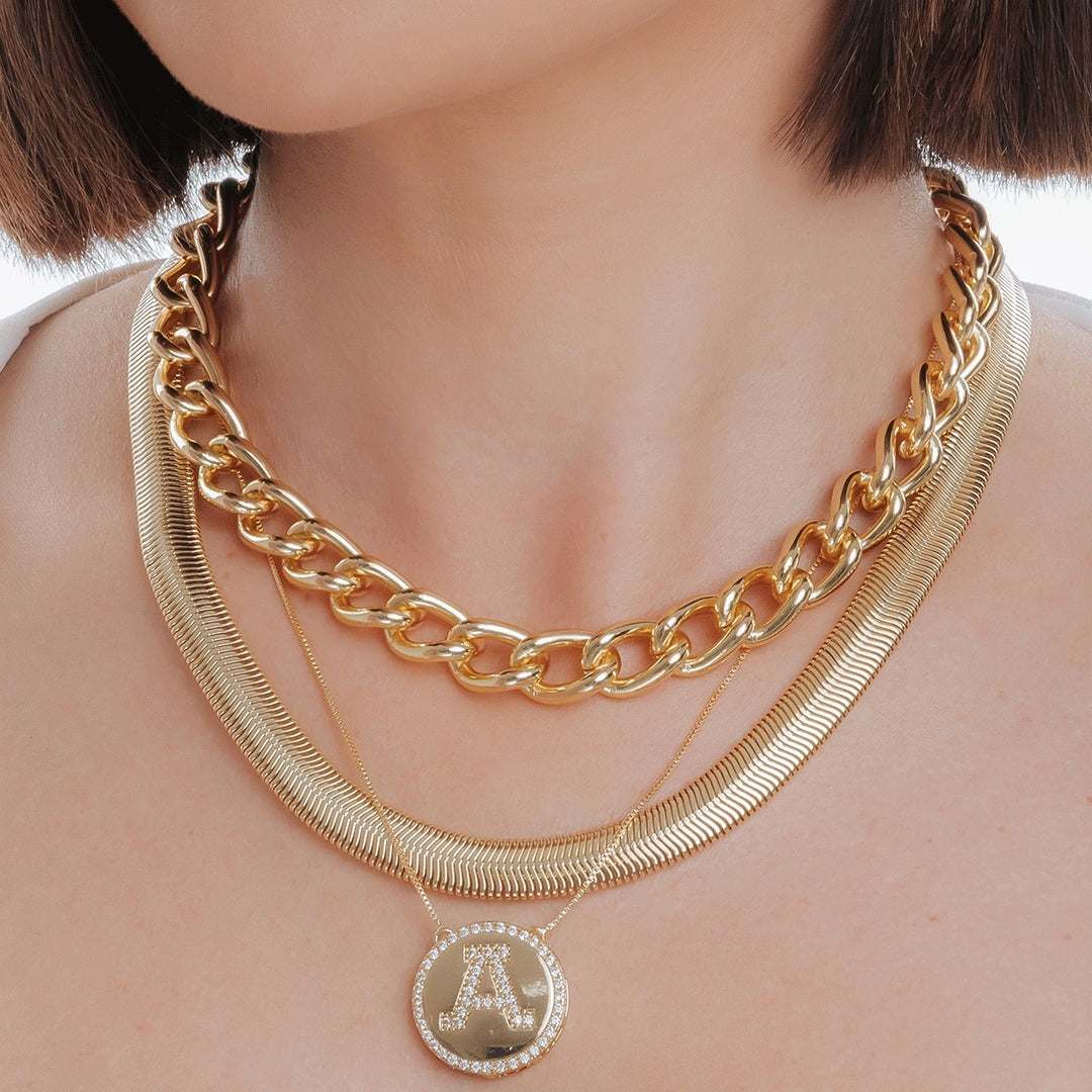 Viper Snake Necklace 18k Gold Plated