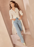 Kiara Cotton Maxi Shirt Dress in White