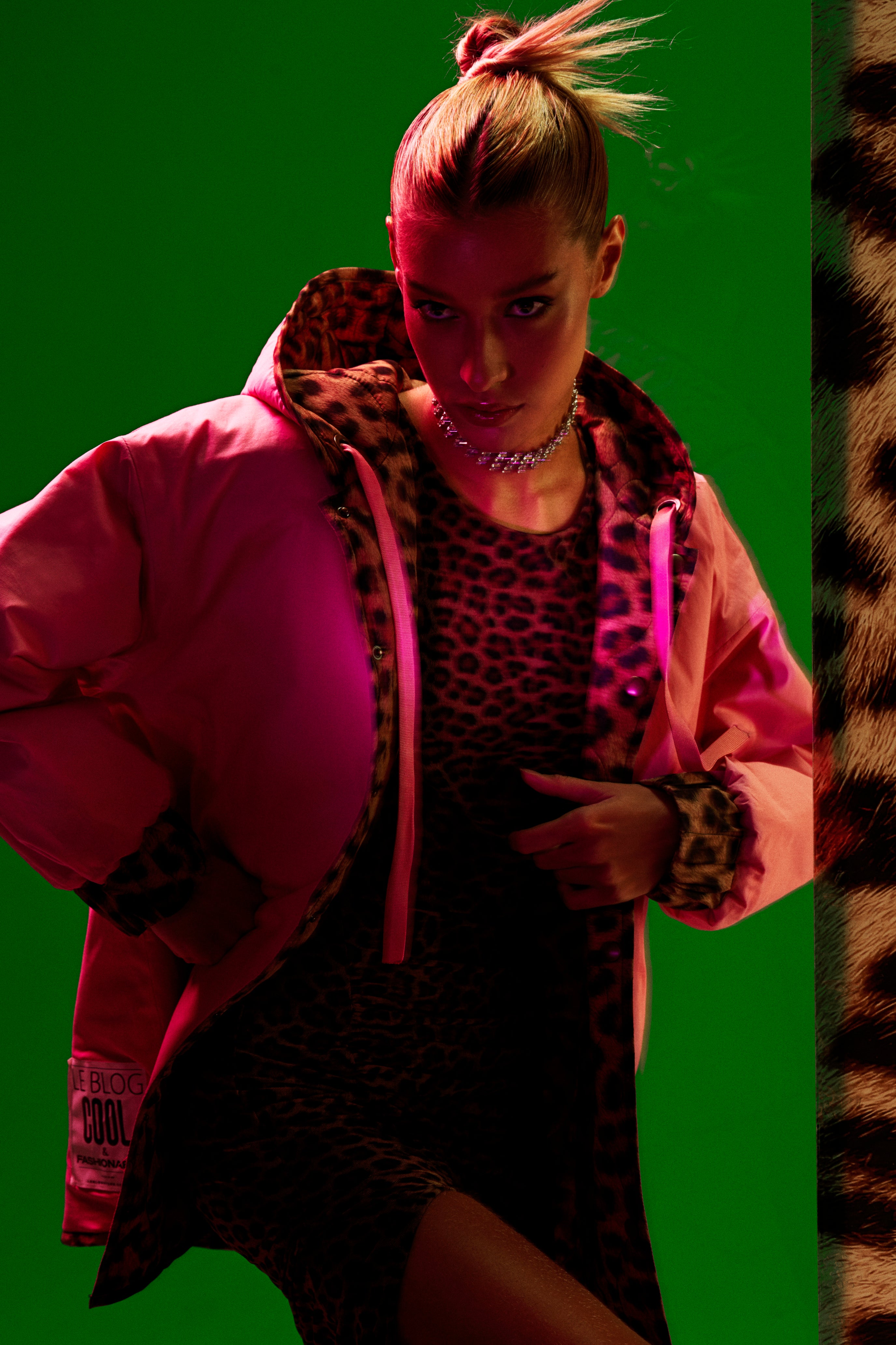 Leopard Reversible Parka Jacket