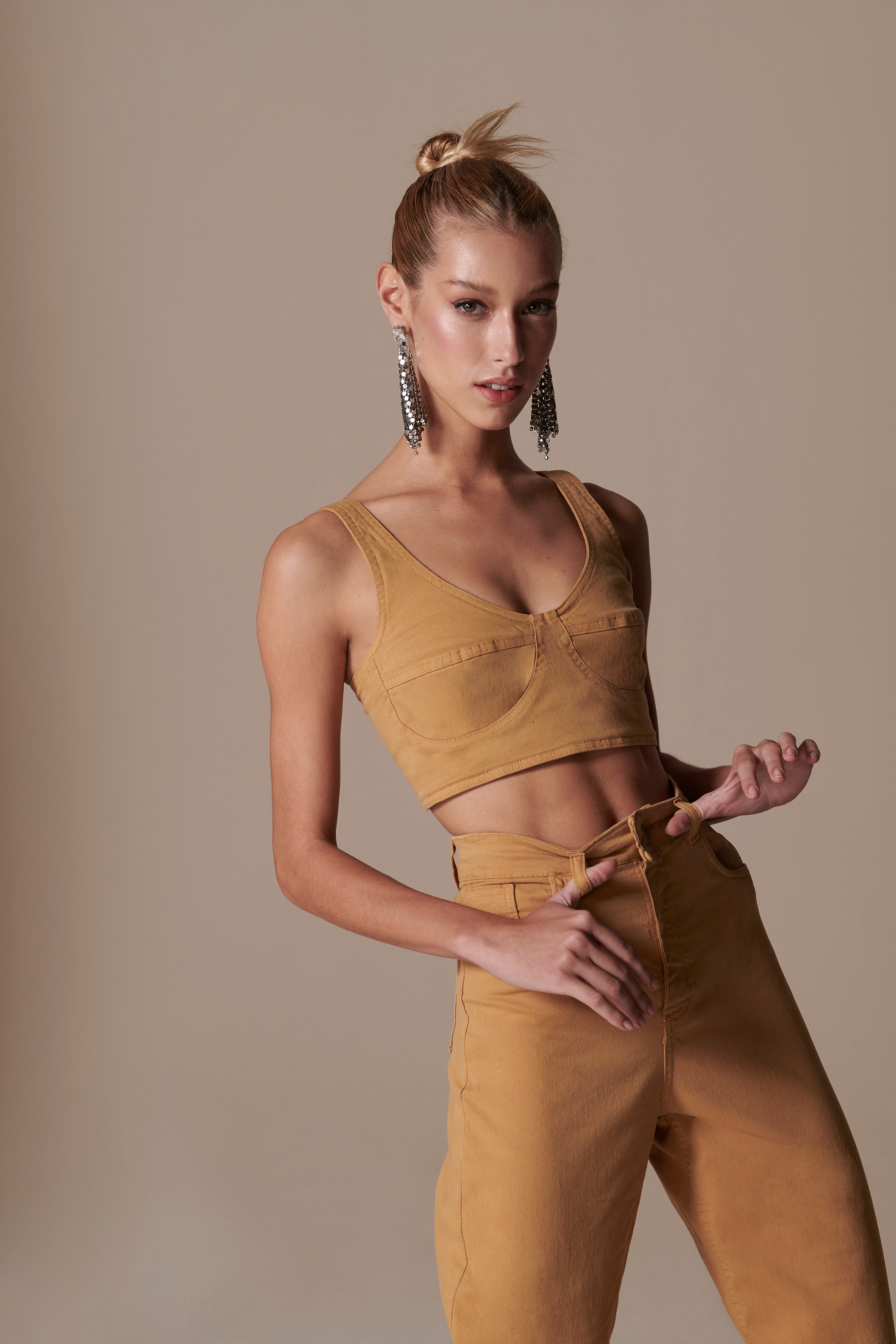 Fiorela Top in Khaki Latte