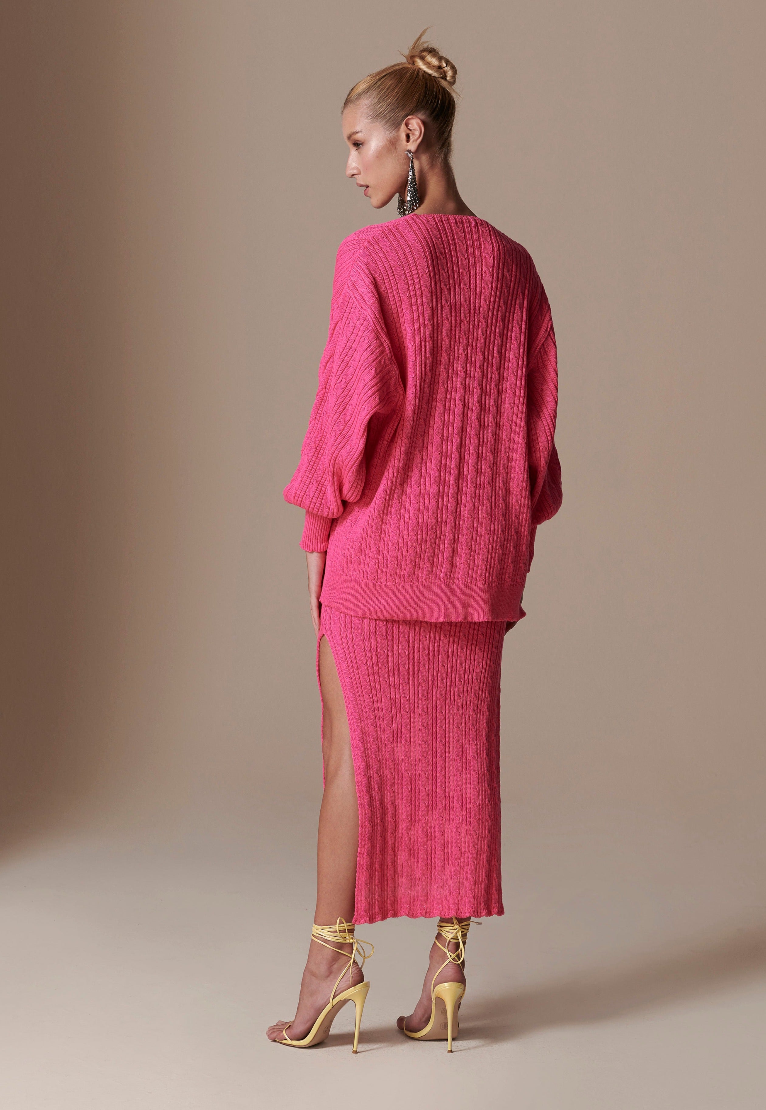 Ashley Knit Cardigan in Pink