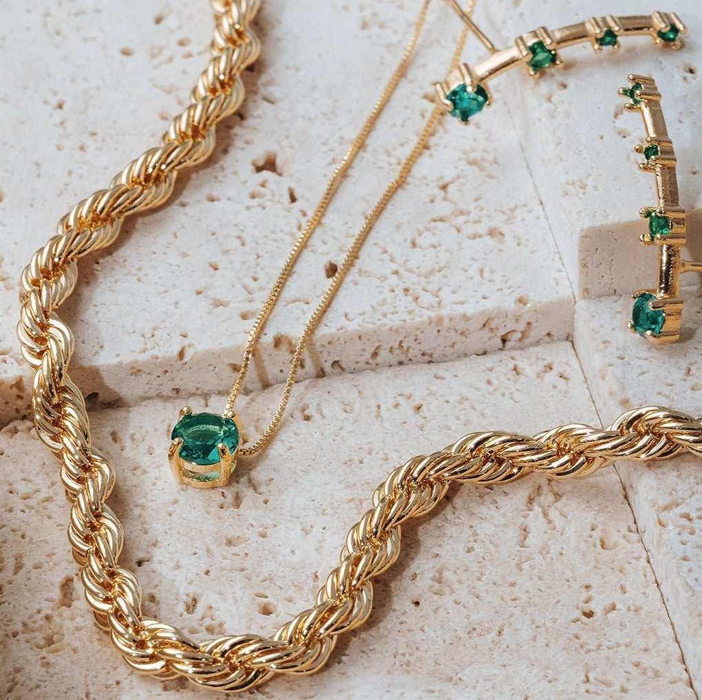 Ear Cuff Studded Tourmaline Earring