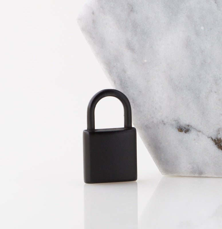 Padlock Pendant in Black
