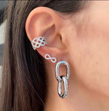 Link Earring in Silver