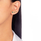 Ear Cuff Studded Tourmaline Earring
