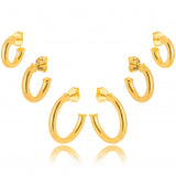 Amelia Hoops Earrings in Gold