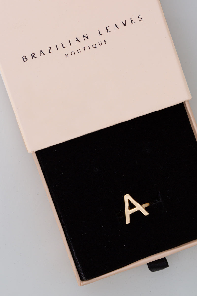 Initial Ring in 18k Gold Plated