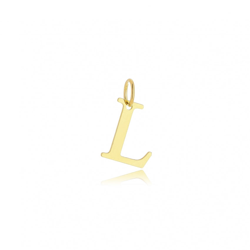 Large Name Initial Pendant 18k Gold Plated