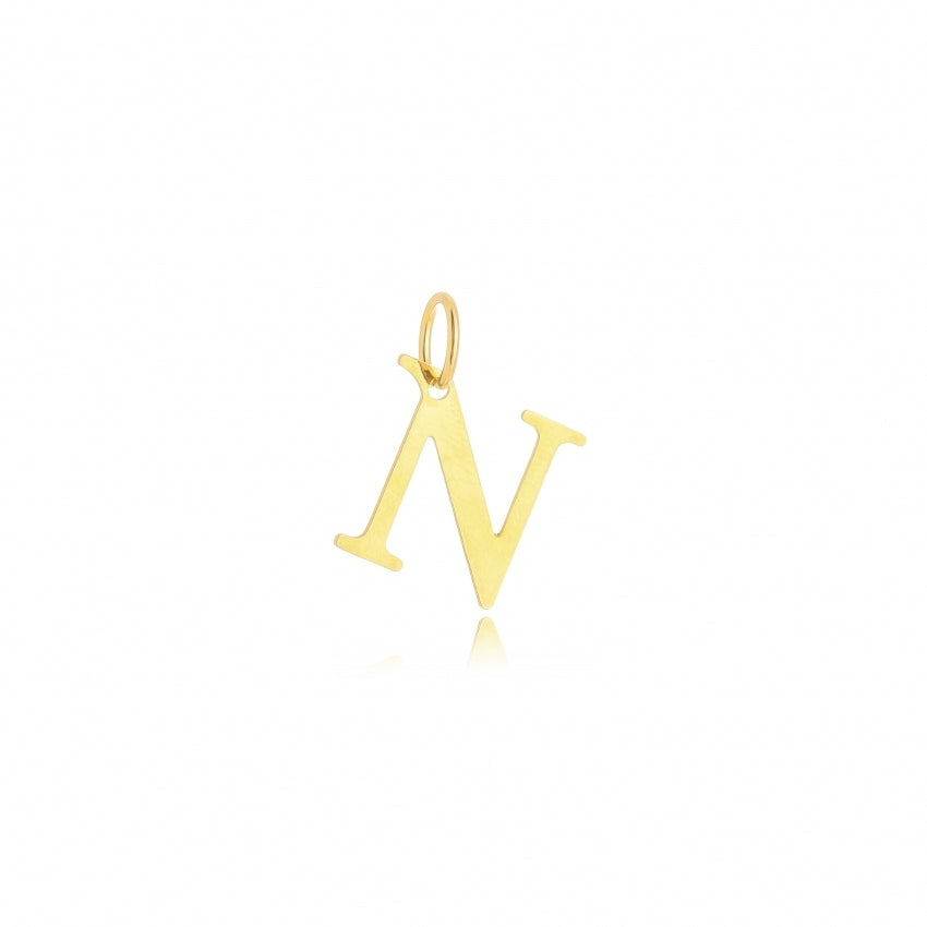 Small Name Initial Pendant 18k Gold Plated