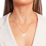Large Name Initial Pendant 18k Gold Plated