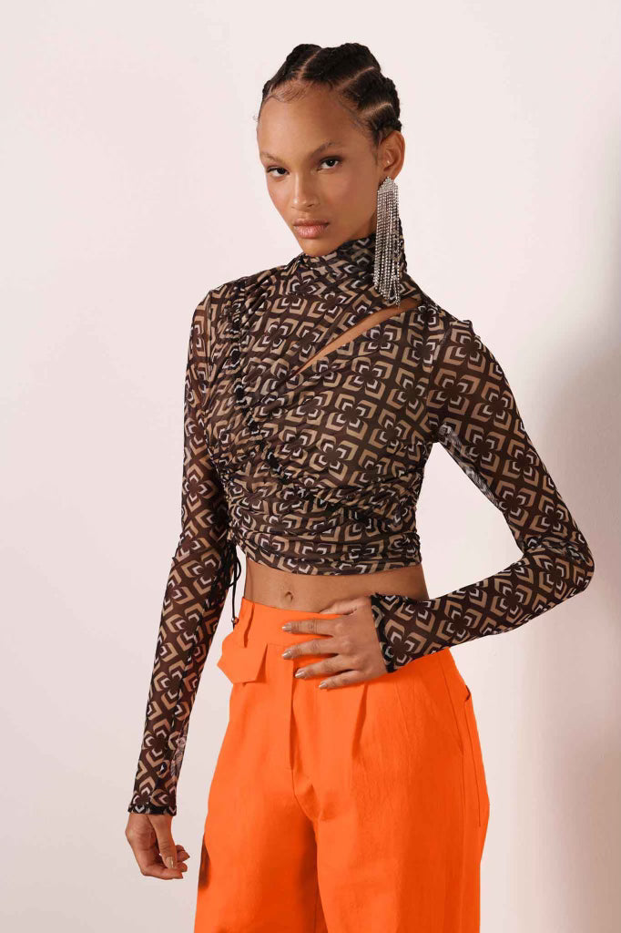 Stefany Blouse in Brown