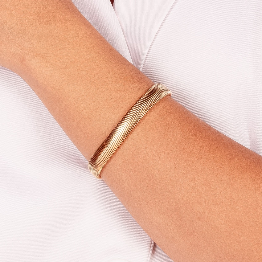 Snake Viper Bracelet in 18k Gold Plated