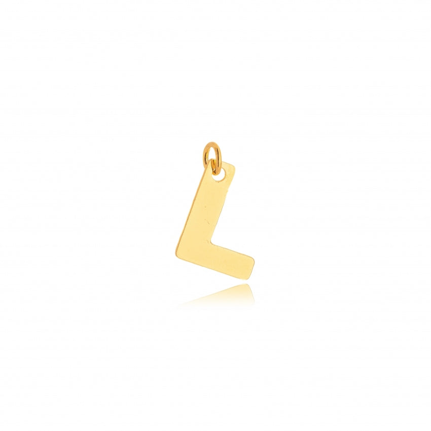 Small Name Initial Pendant 18k Gold Plated