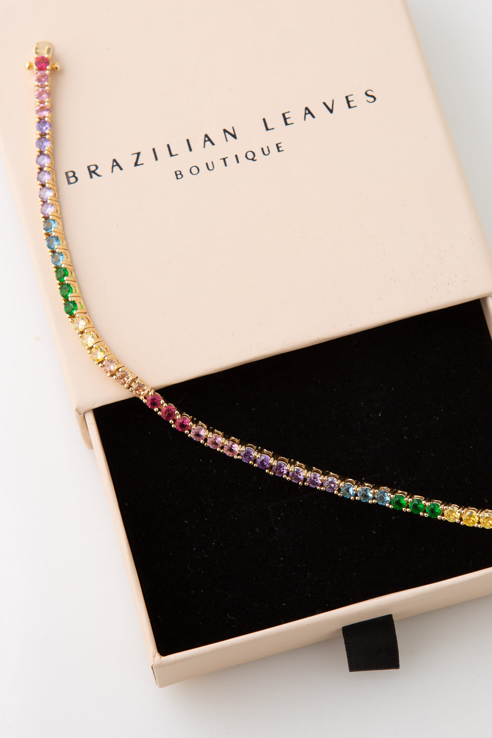 Multicolor Tennis Bracelet in 18K Gold Plated