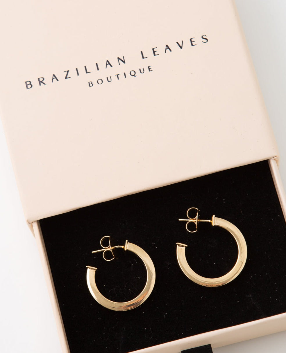 Hannah Hoops Earrings in 18k Gold Plated