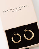 Hannah Hoops Earrings in 18k Gold Plated
