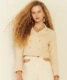 Sophia Tweed Blazer in Ivory