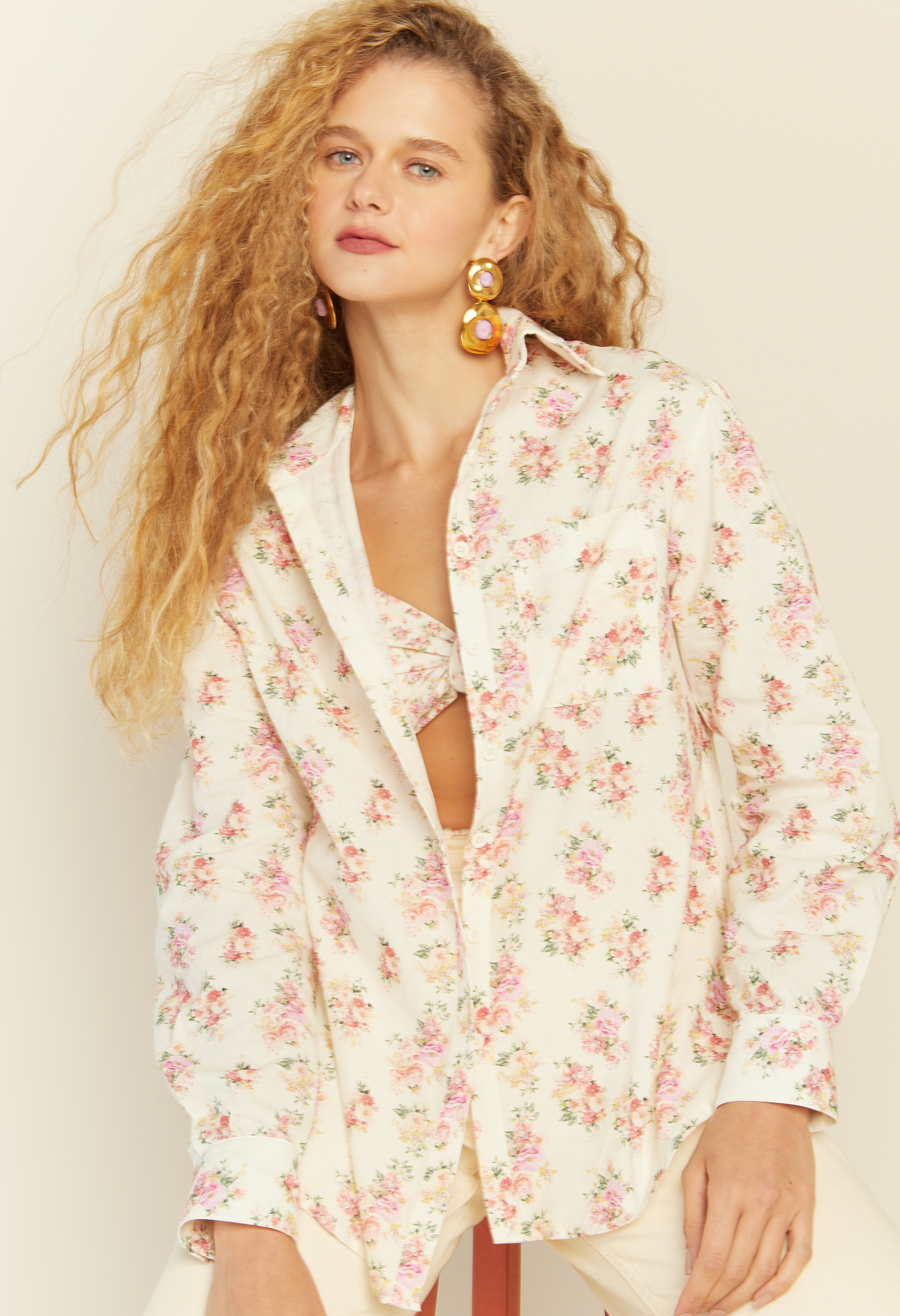 Liberty Nubia Cotton Shirt in Off White