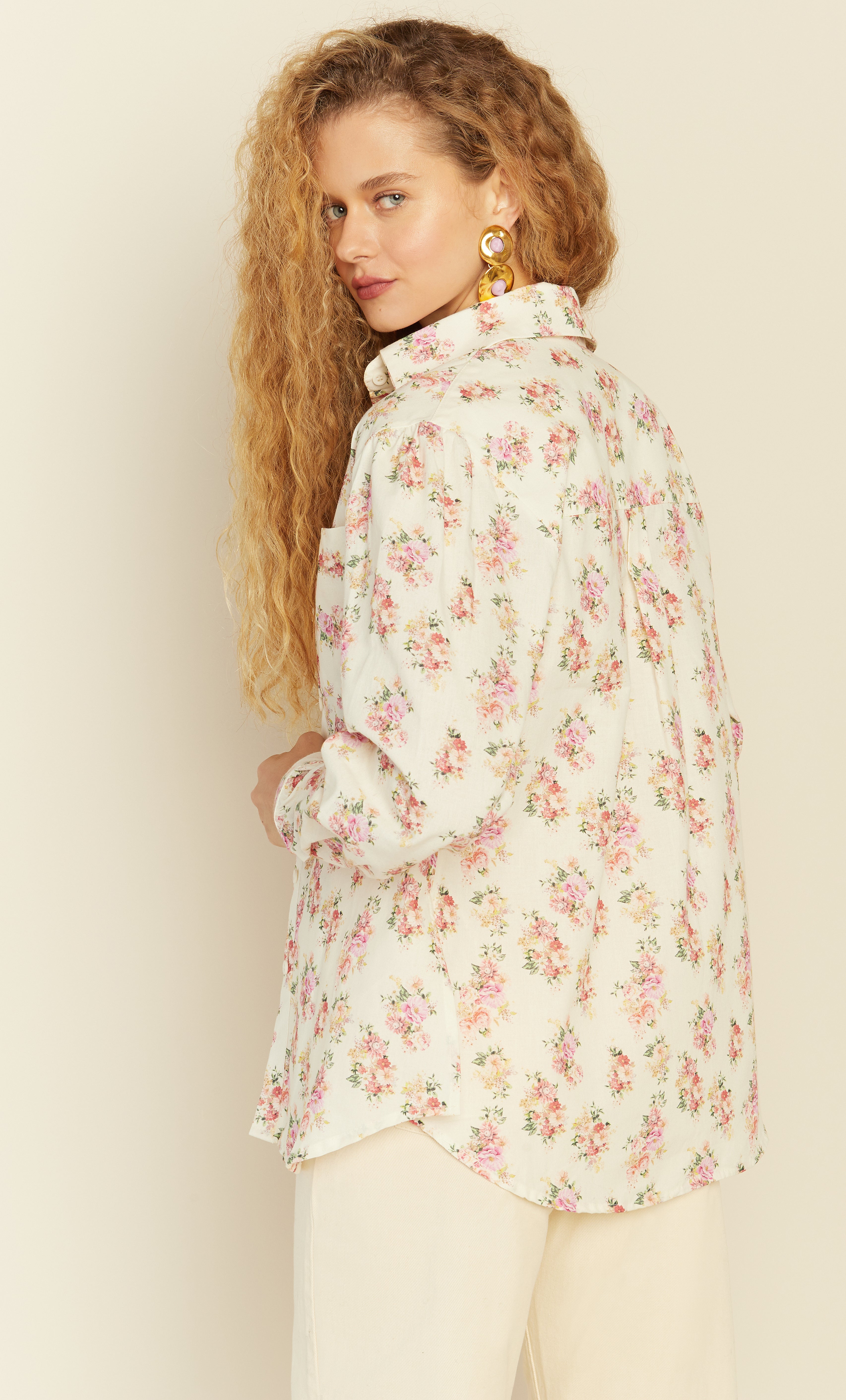 Liberty Nubia Cotton Shirt in Off White