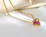 Pink Padlock in 18k Gold Plated