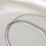 Classic Tennis Necklace & Padlock Pendant