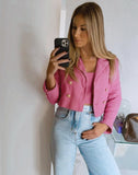 Sophia Tweed Blazer in Pink