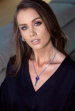 Be Brave Tie Dye Key Pendant in Gold